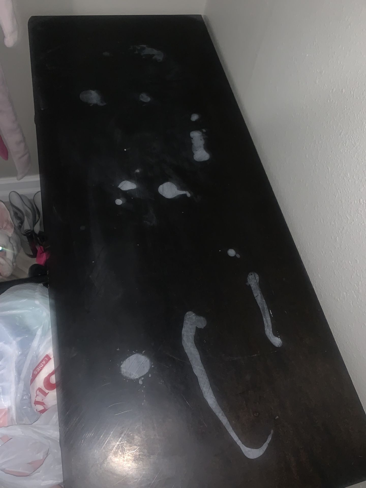TLC NEEDED WOOD VENTAGE DESK WITH WOOD CHAIR