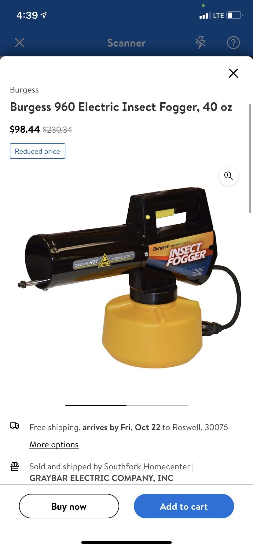 Burgess 960 Electric Insect Fogger