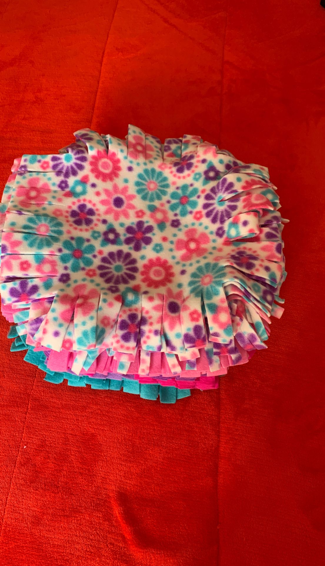 Flower fleece quilt