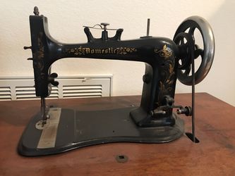 Antique Domestic treadle sewing machine table Thumbnail