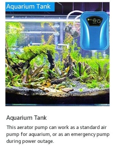 Aqua Miracle Lithium Battery Powered Portable Aquarium Air Pump