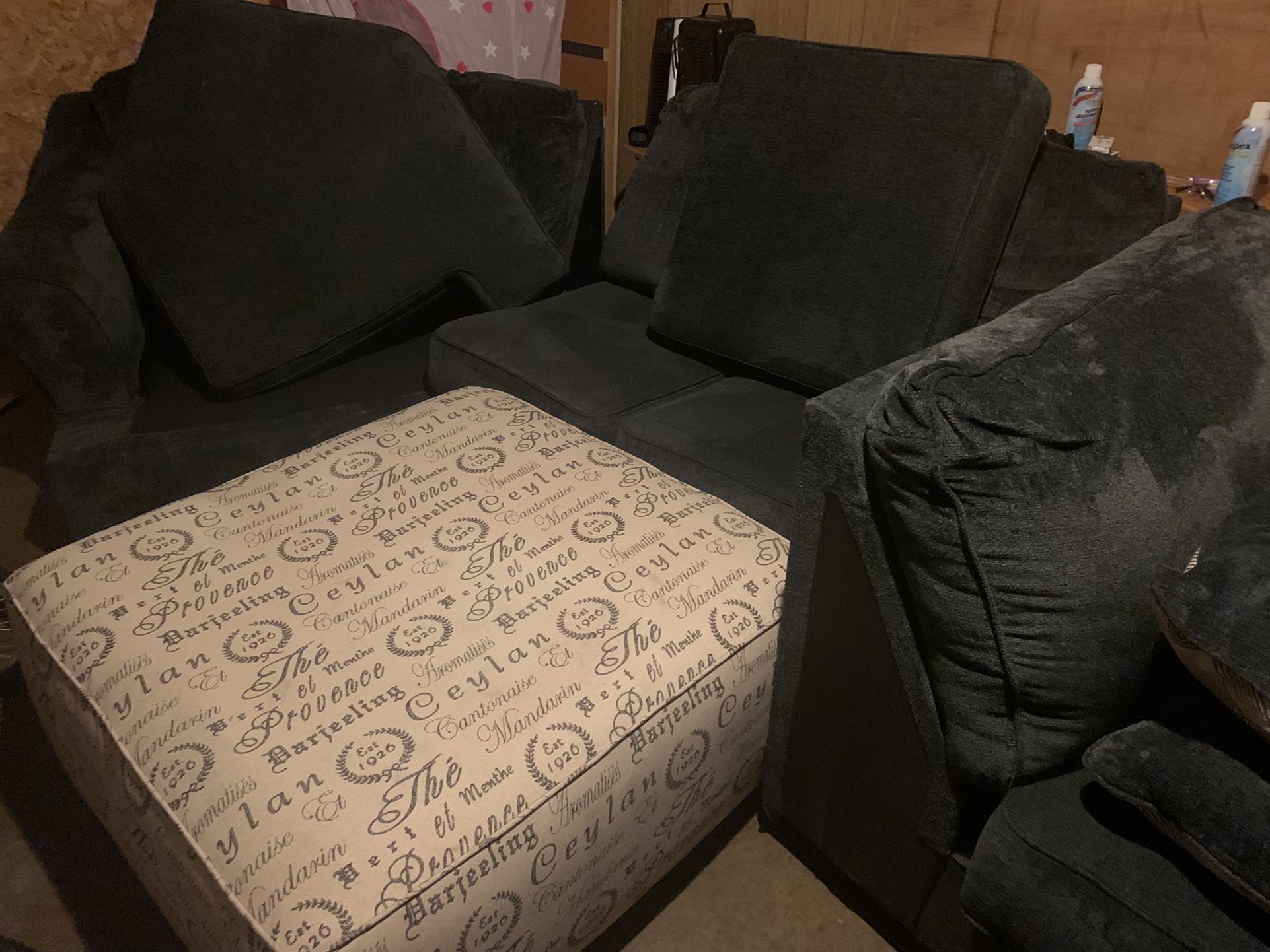 Ashley Furniture Sectional And Ottoman.