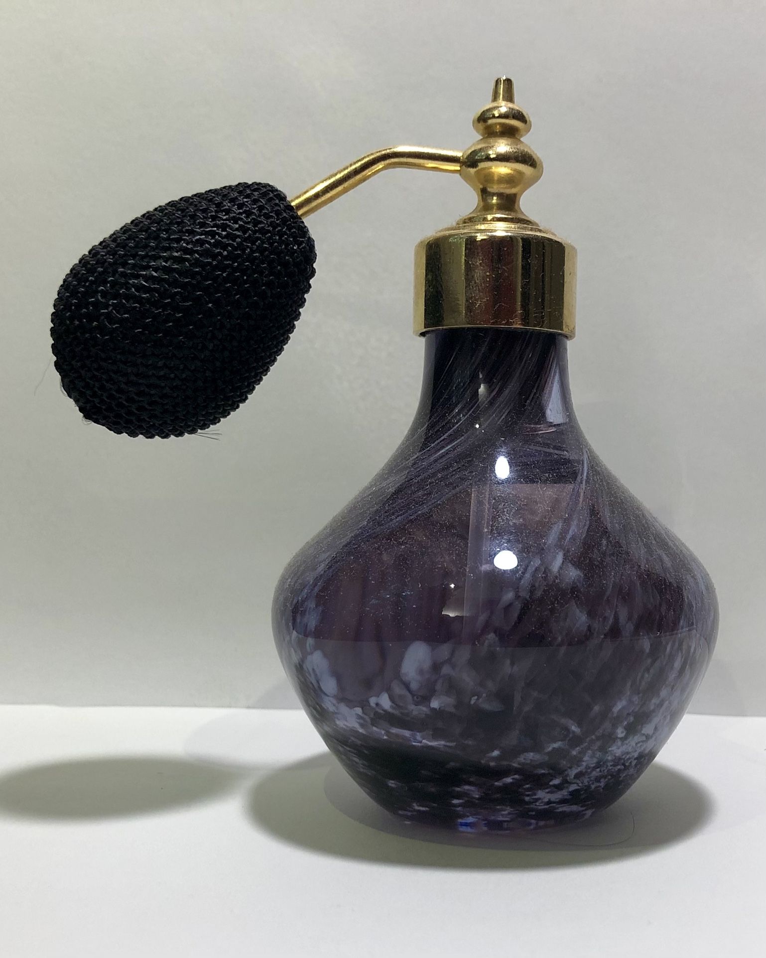 Glass Perfume Bottle With Mesh Atomizer Bulb Vintage Style