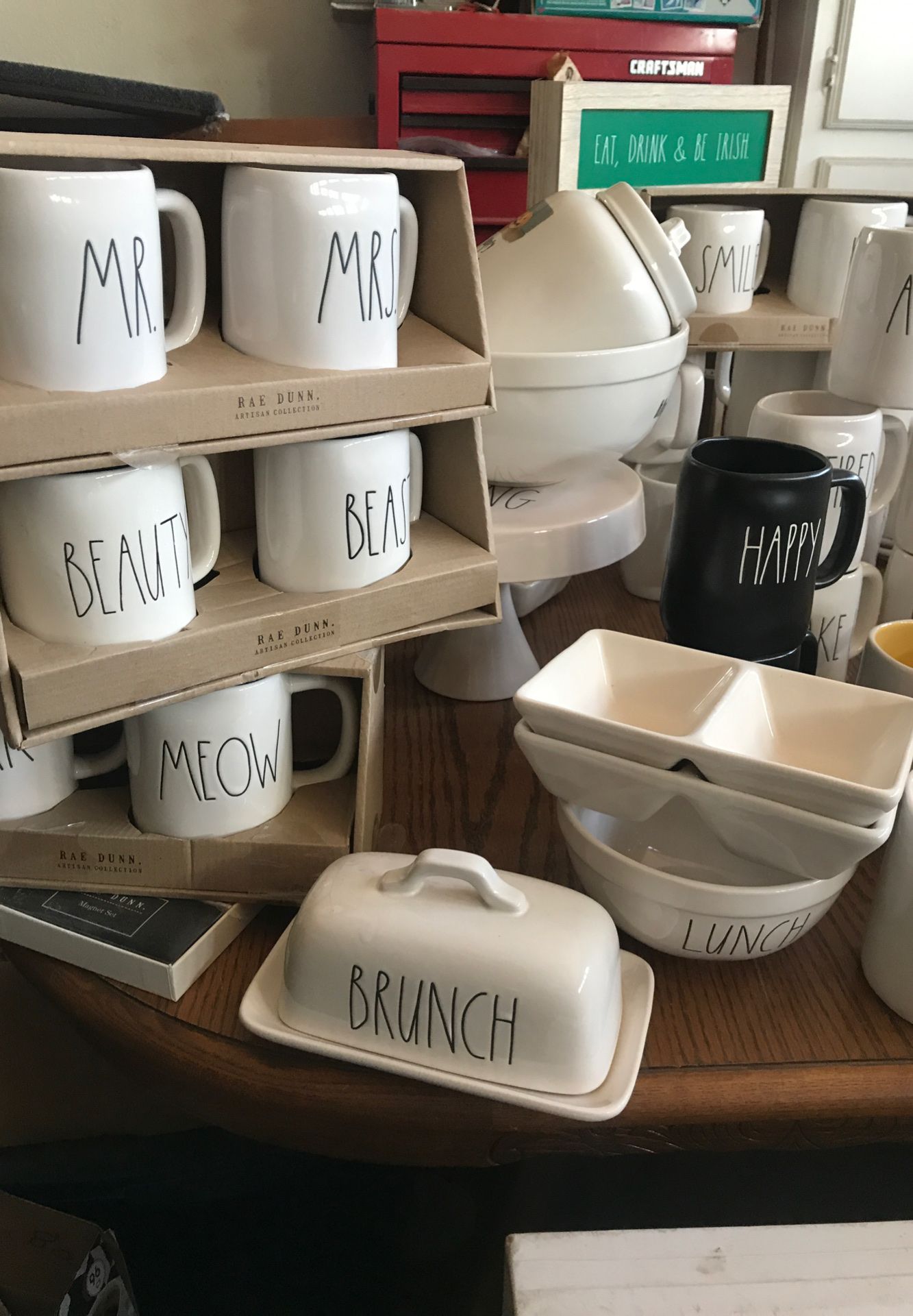 Rae Dunn BUTTER Dishes galore. BRUNCH butter dish 🎯custom your post sets Welcomed 🎯. Ships Daily