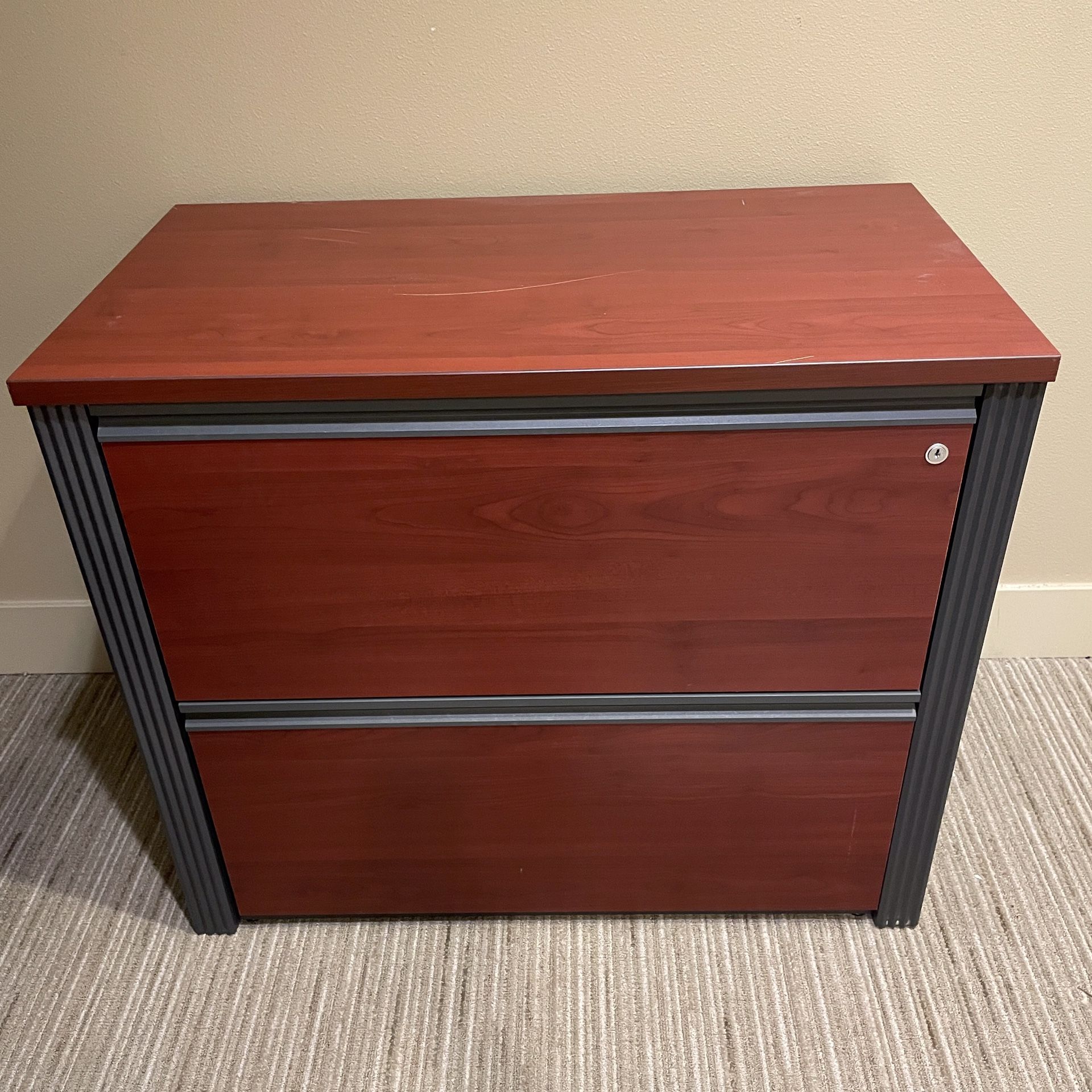 L-Shaped Desk with Upper Shelves