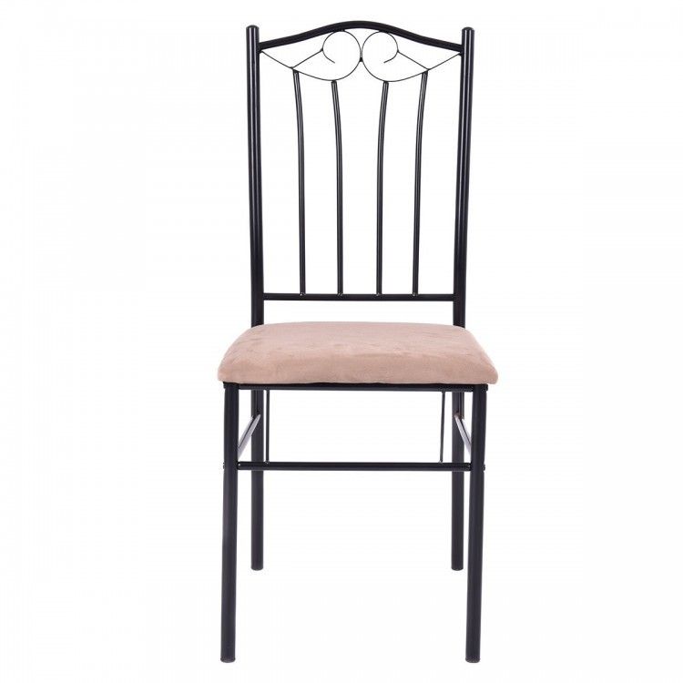 Wooden Table and 4 Cushioned Chairs Set