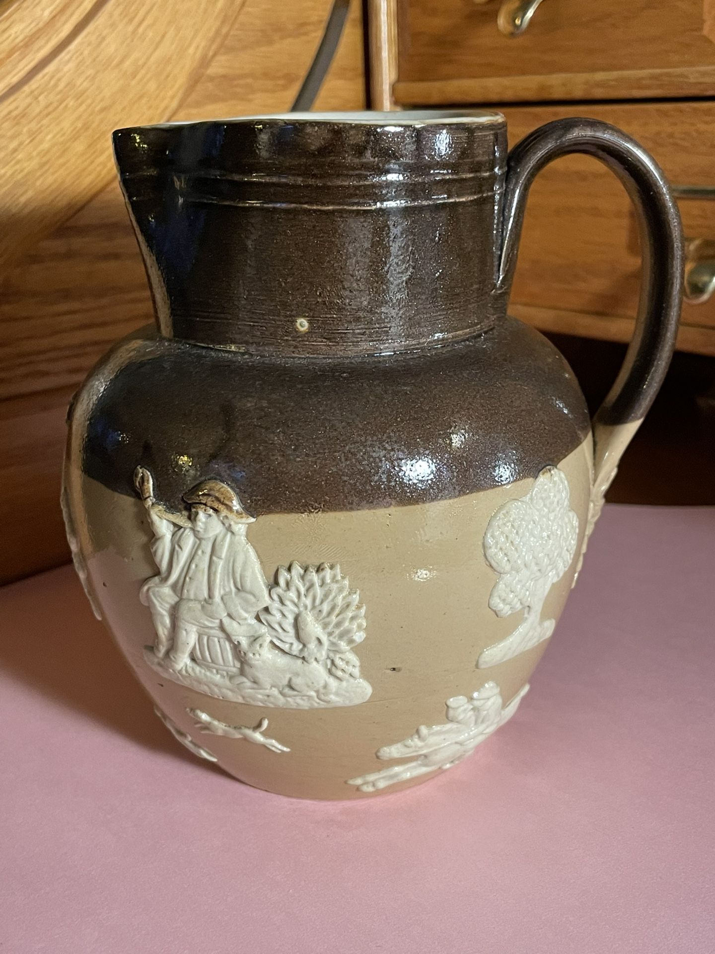 Early Royal Doulton Pottery Pitcher Jug c1900