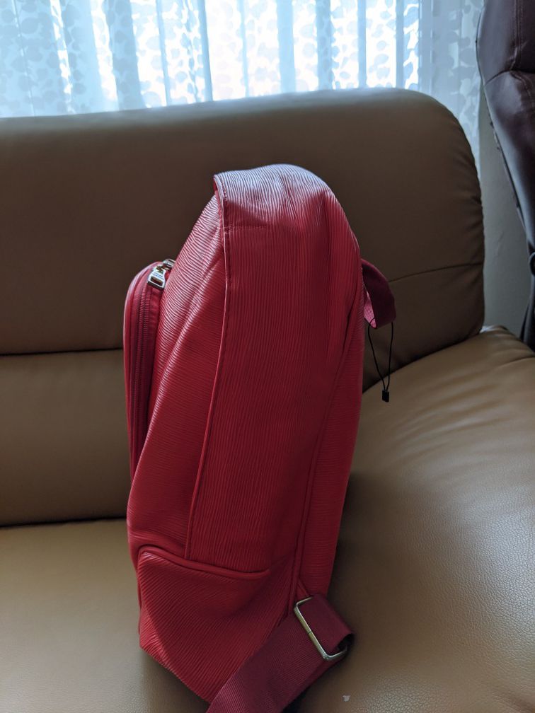 Supreme Red backpack, thick red material