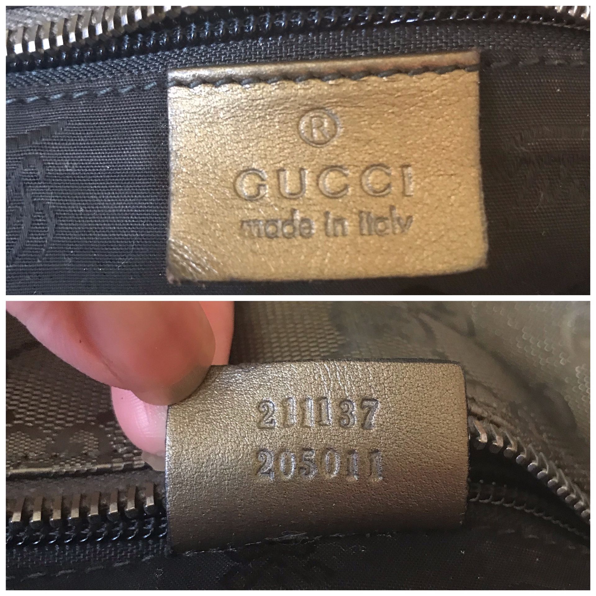 100% GUCCI GG MONOGRAN COATED CANVAS