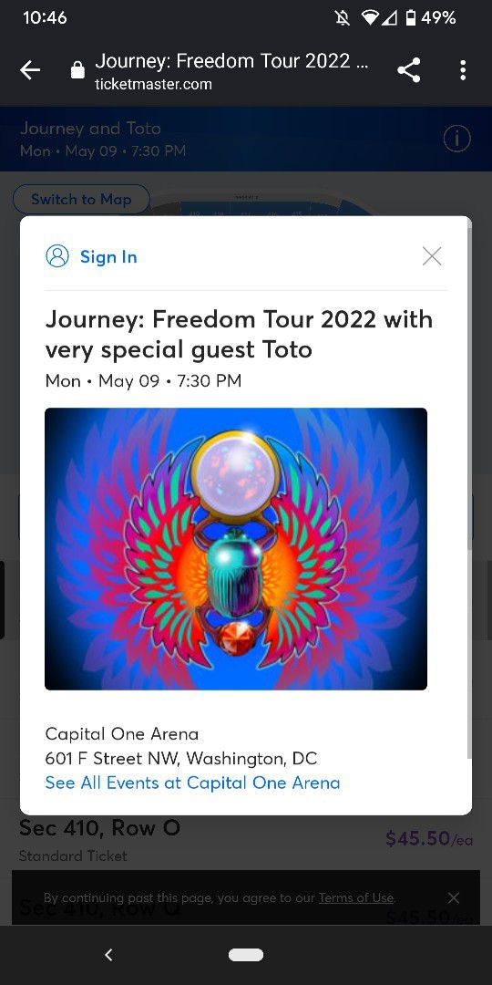Journey: Freedom Tour, Special guest Toto