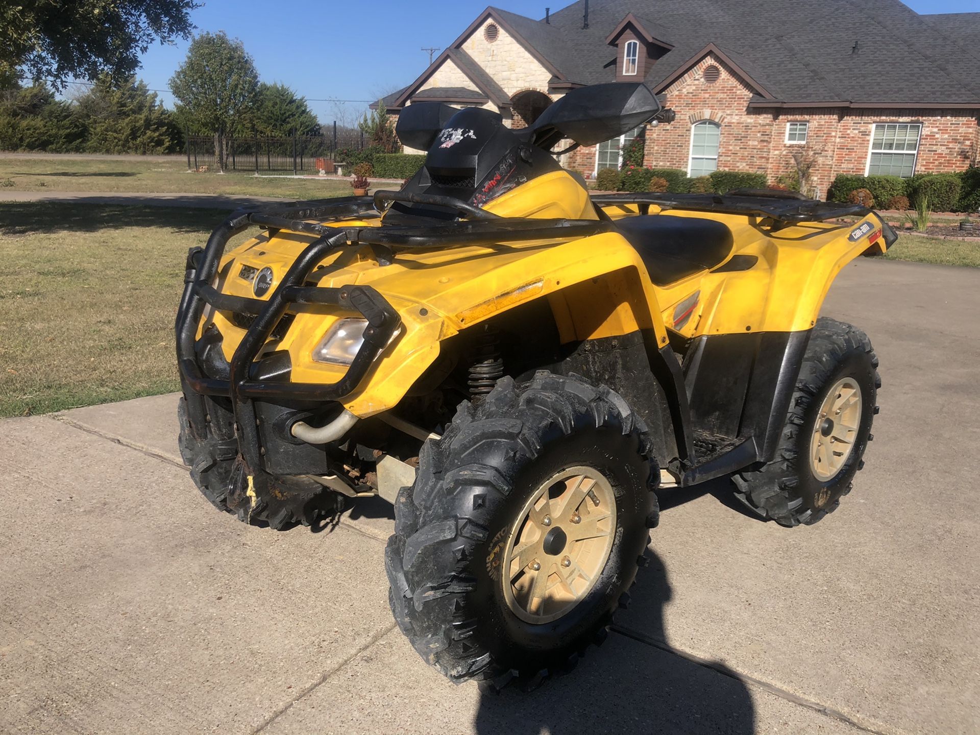 2008 can am outlander 800xt automatic 4x4 low miles atv/fourwheeler