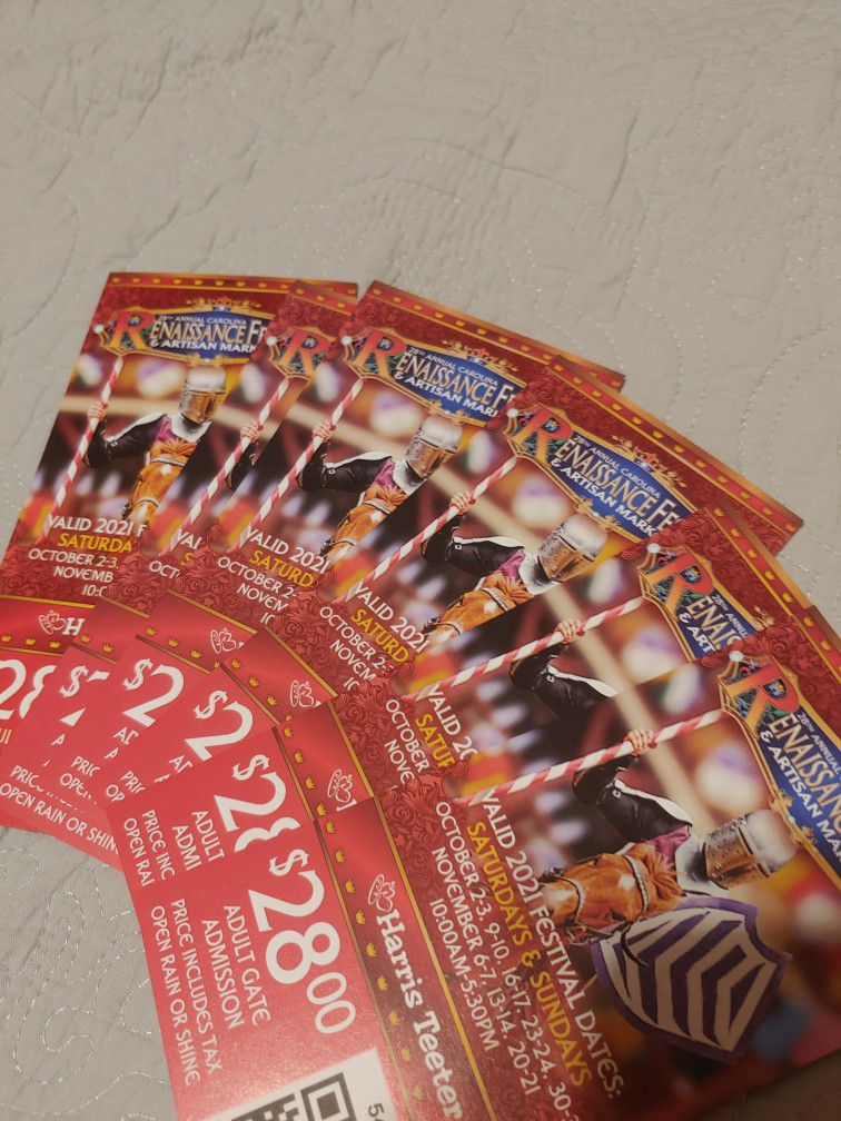Renaissance Festival tickets.