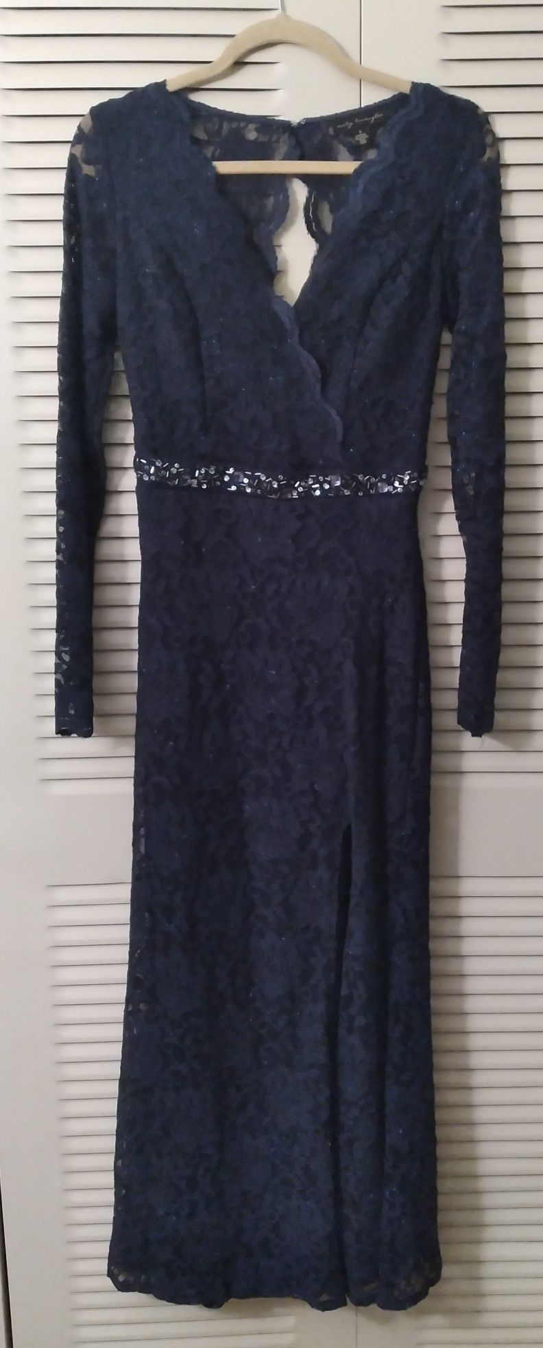 Wedding Party Navy Blue Size 6 Dress
