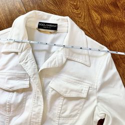 Dolce and Gabbana White denim Open Long sleeve Jacket size XS/S Thumbnail