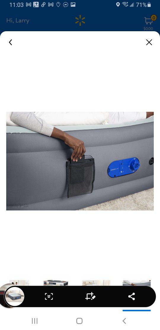 $50.New Open Box 20 in.height Queen Air Mattress Alwayzaire
Build-in dual pump with USB PORT 