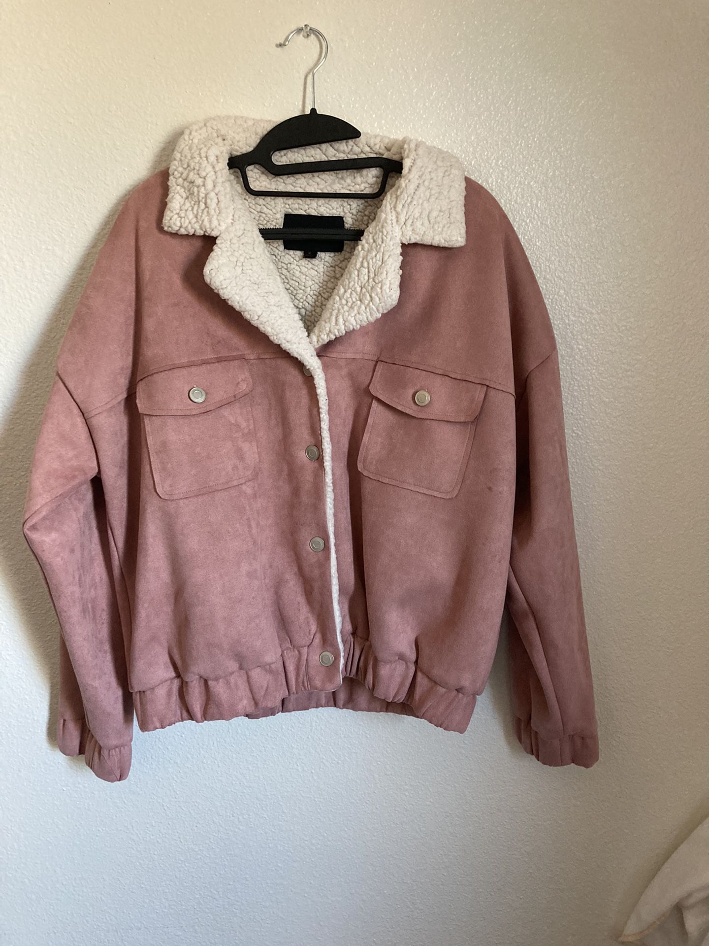 Women’s Rose Pink Suede Jacket 