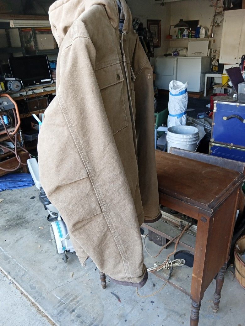 Men's Large Canvas Hooded Jacket