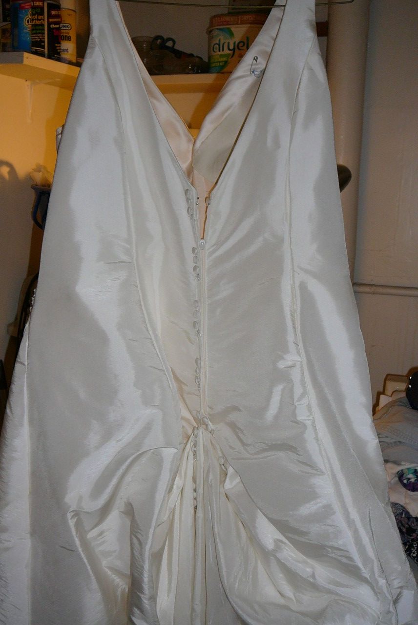 Wedding dress and veil
