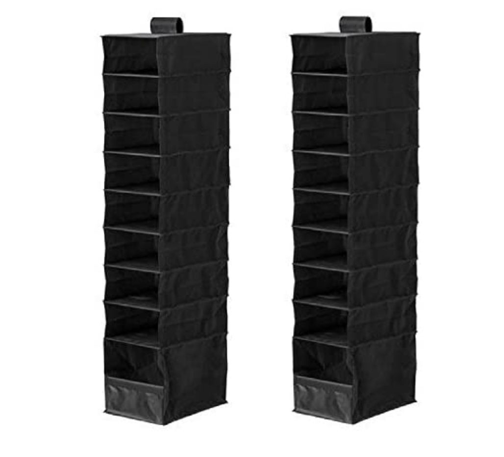 IKEA Organizer Closet Storage Hanging Skubb (2 Pack) Black