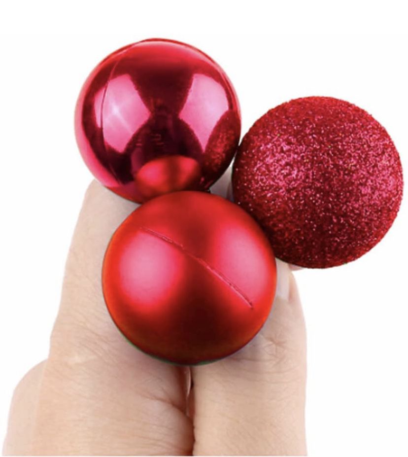 Set of 24 Mini Shatterproof Christmas Balls Tree Ornaments Party Decoration