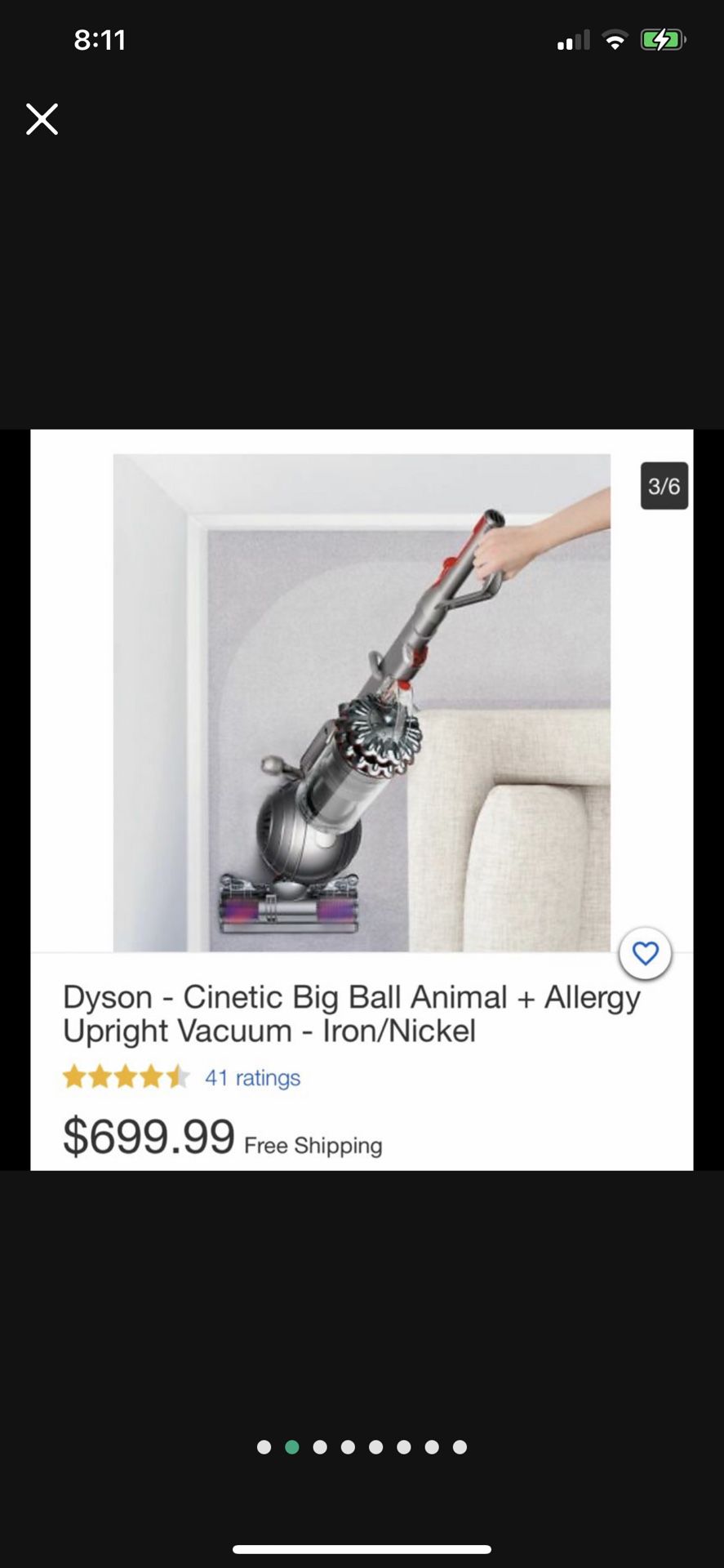 DYSON - CINETIC BIG BALL ANIMAL + ALLERGY UPRIGHT VACUUM - IRON/NICKE best  Vac out there new new  $420 OBO   New 