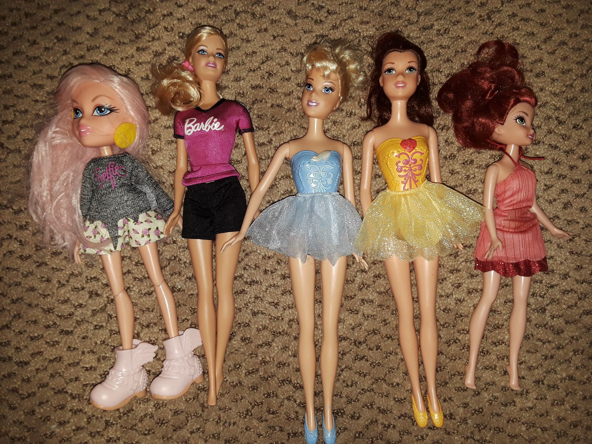 5 different dolls