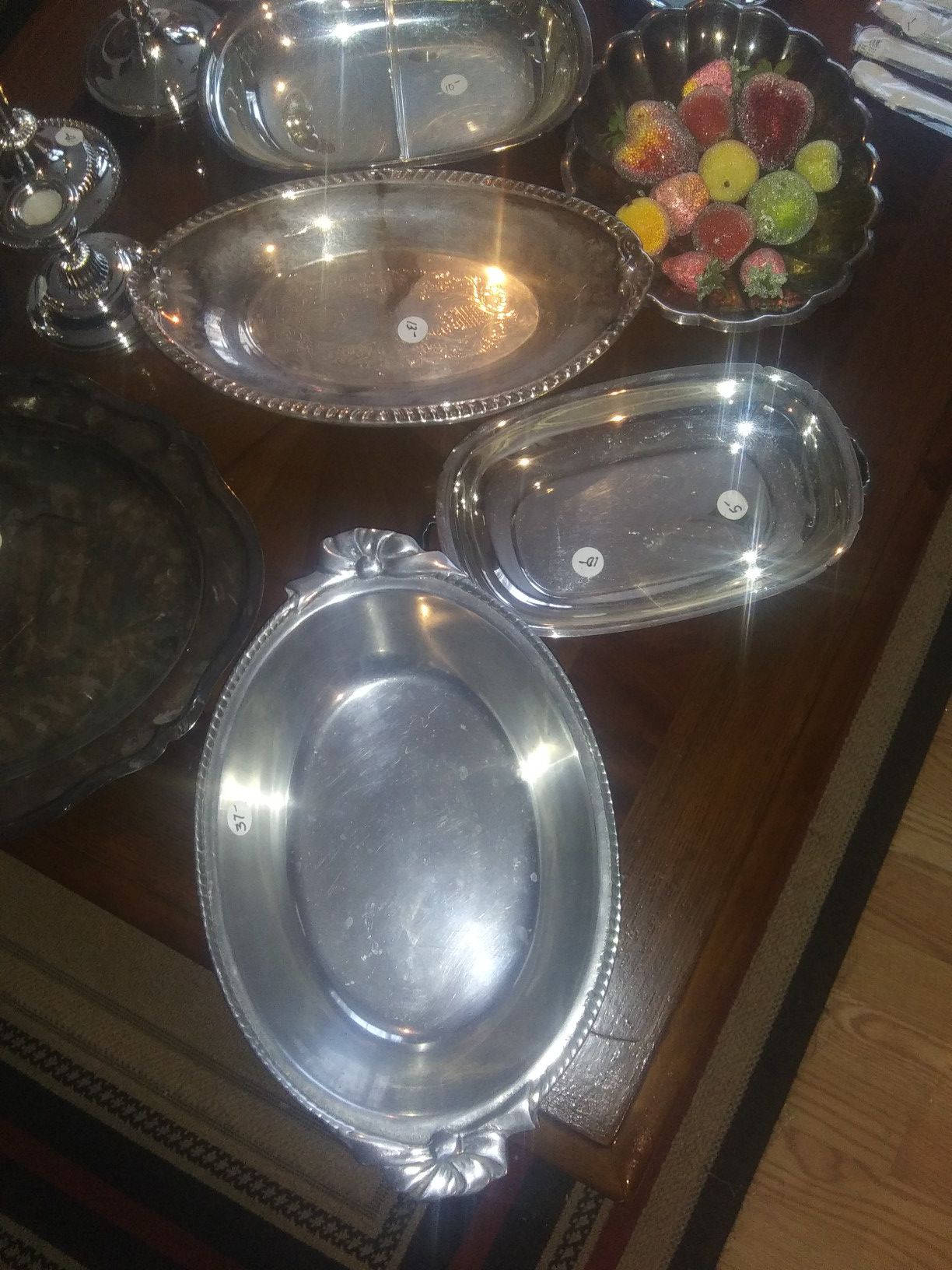 LOT! Silver platters. Wedding Party