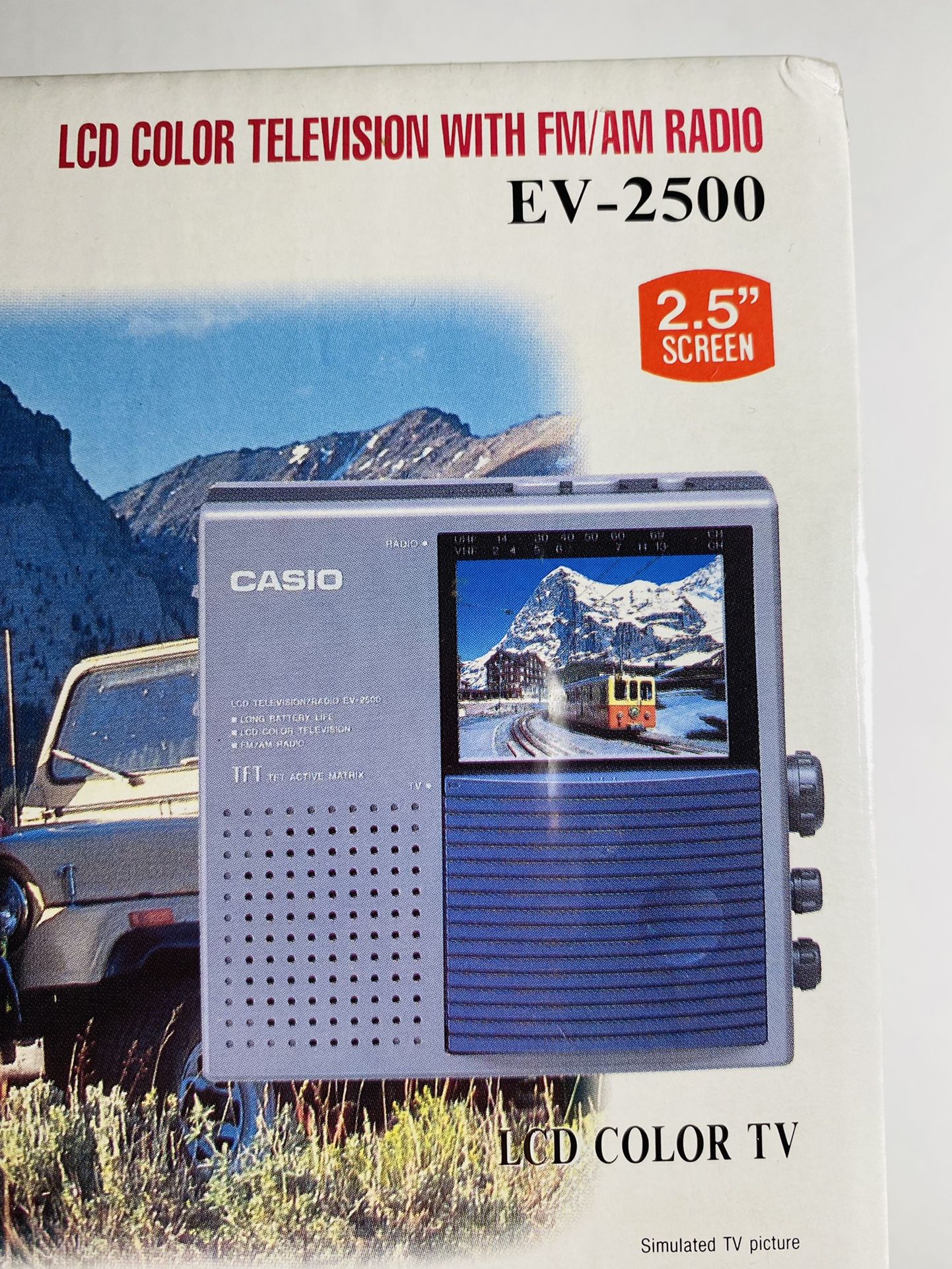 EV-2500 Vintage Casio Portable LCD TV Handheld Color Television SEALED New