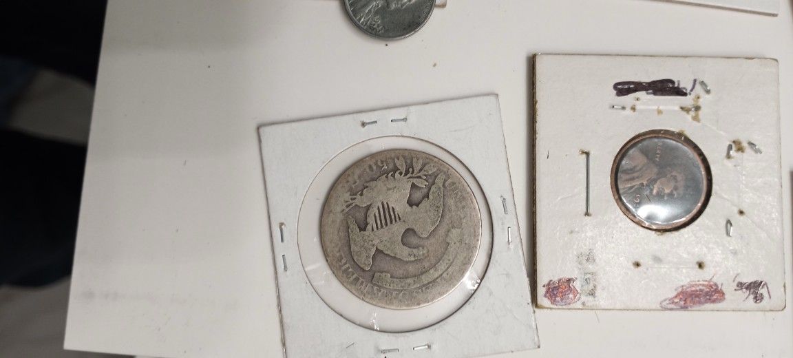 Coin Collection. Capped Bust Pennies Quarter Dime Us Silver error