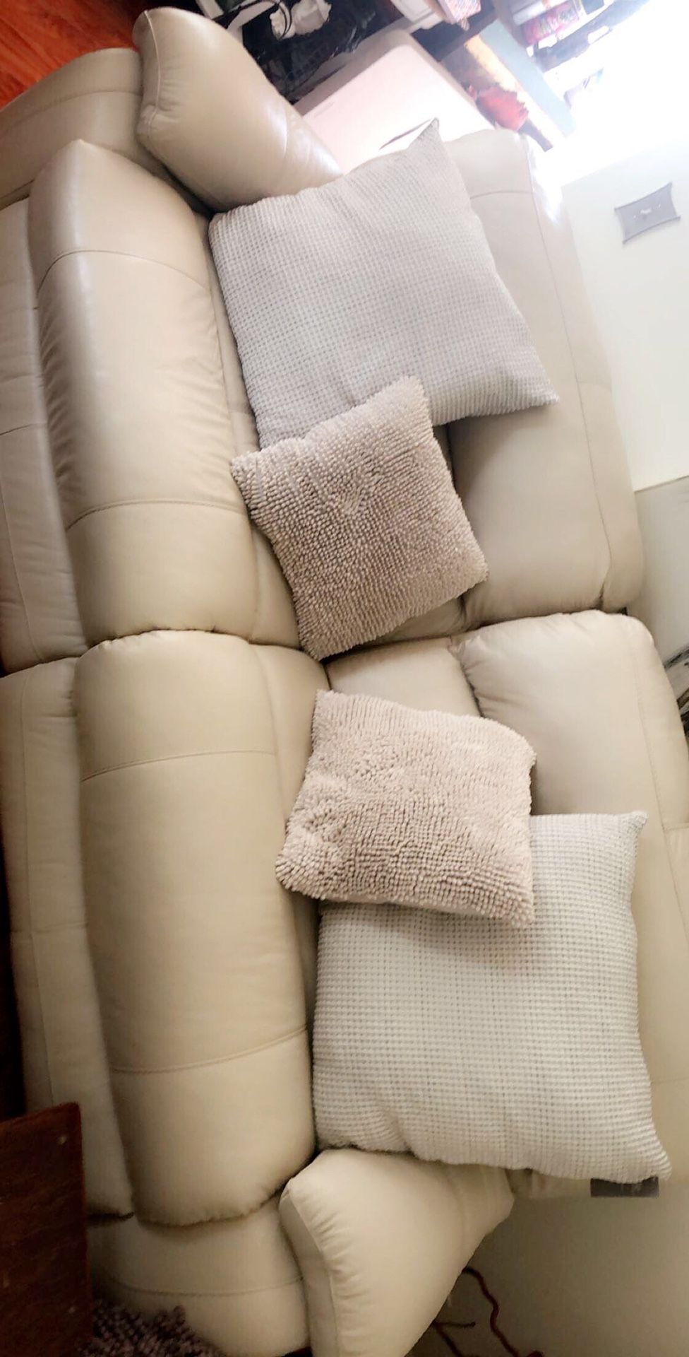 White leather Couch
