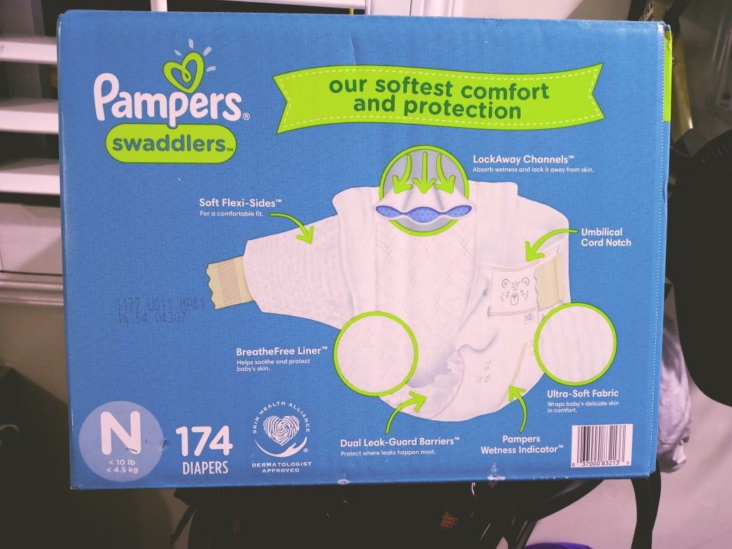 ***PAMPERS PRODUCTS*** 1 box Wipes / 1 box Swaddlers