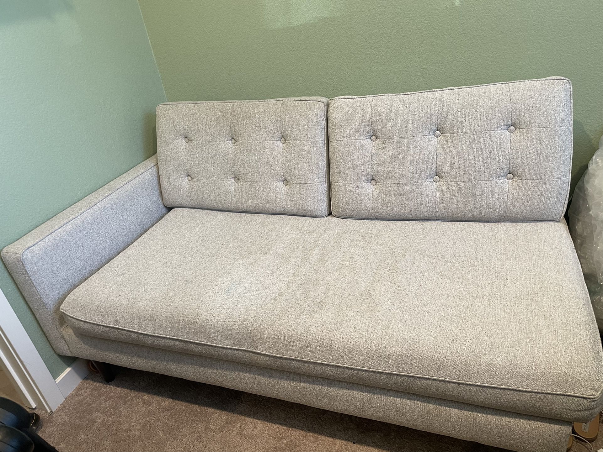 Grey Pottery Barn Couch Small 