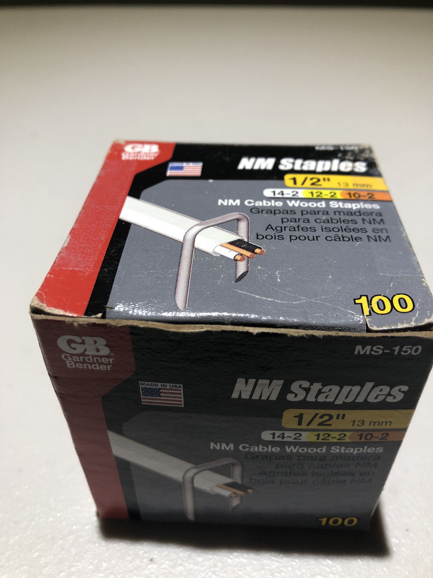 NM Cable Wood Staples : 1/2 Inch 