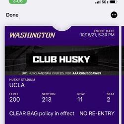 2 Washington Husky Football Tickets Thumbnail