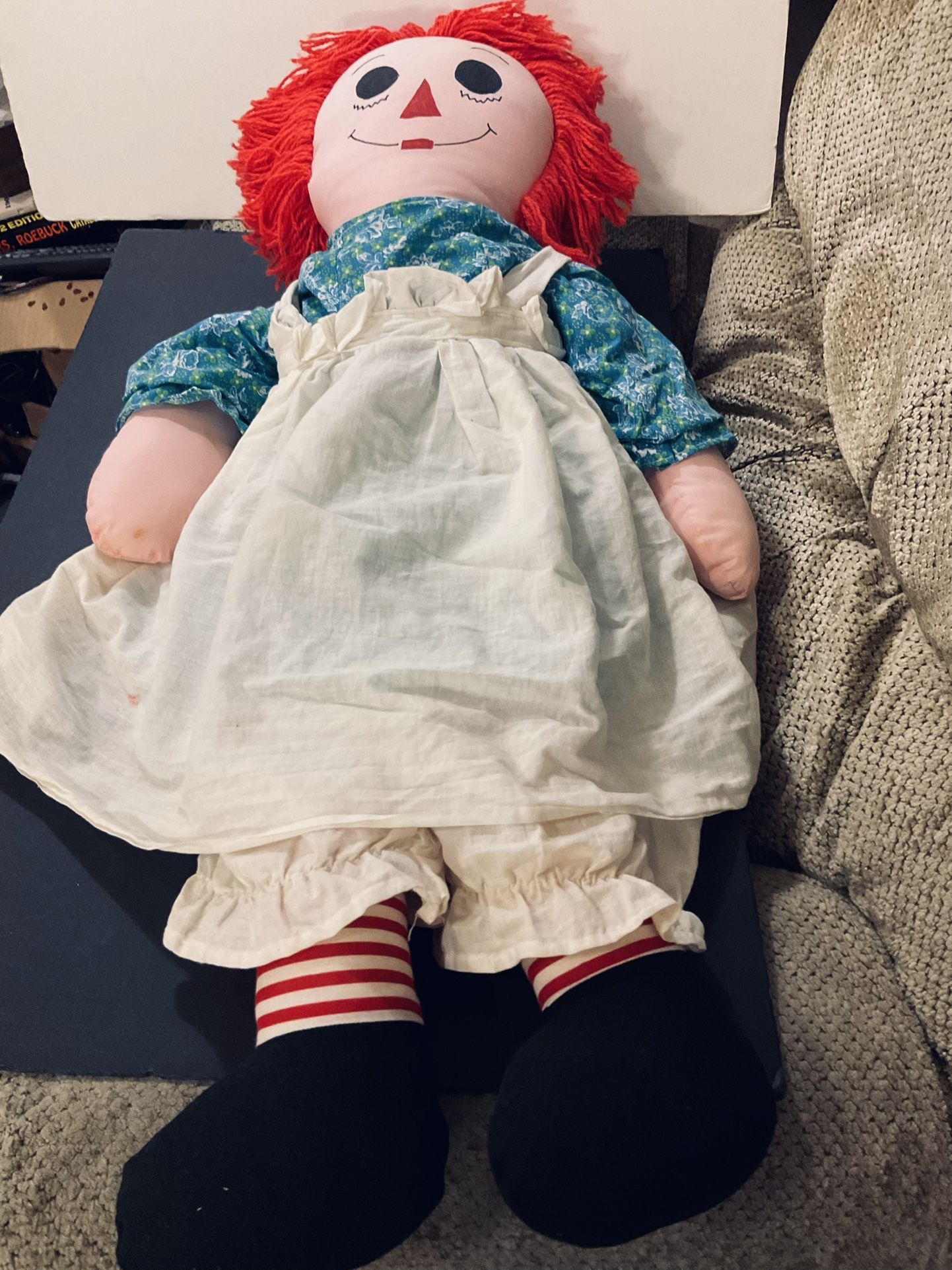 LARGE “I LOVE YOU” RAGGEDY ANN DOLL 35-36” TALL