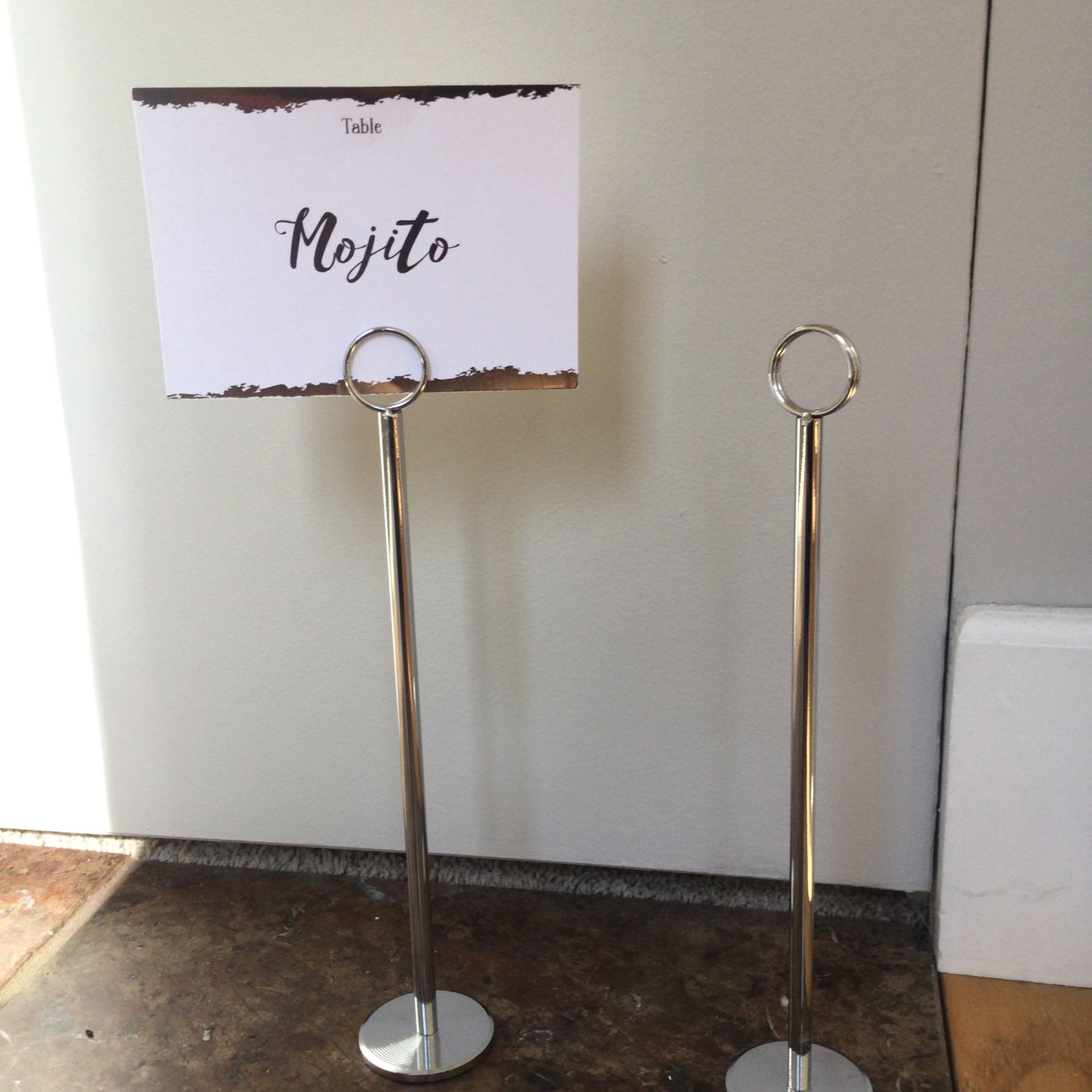 24 Table card holders 12” Used Once 30.00