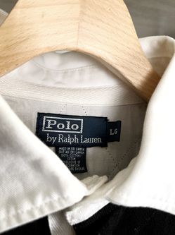 Mens Polo Ralph Lauren Rugby Shirt size L retail $198 Regular fit. Lightweight classic rugby soft cotton fleece and updated woven collar. Color black, Thumbnail
