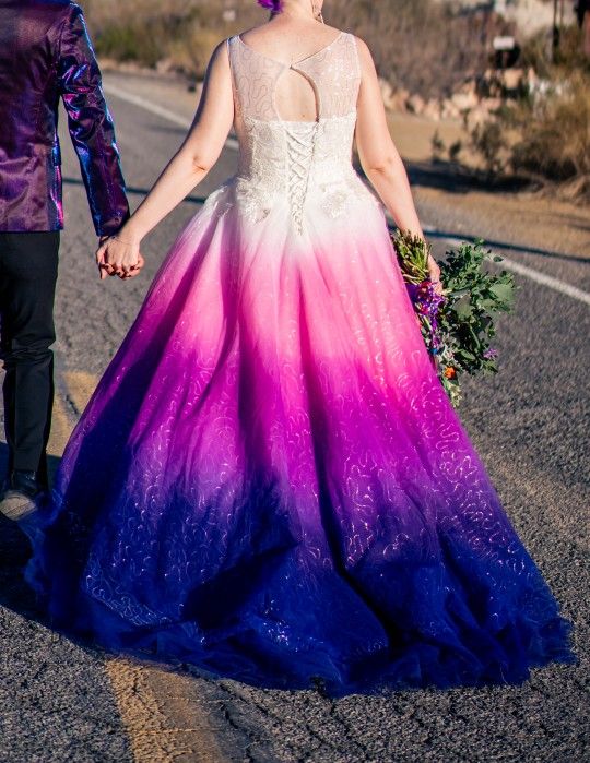 Ombre Dyed Wedding Dress