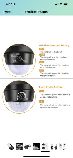 Gently used - fully functional  STASUN Motion Sensor Security Light, 250lm Wireless Battery Operated LED Flood Light, 5000K, Easy-to-Install Spotlight Thumbnail