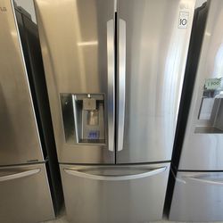 Lg Stainless Steel French Door Refrigerator Used Good Condition With 90day's Warranty  Thumbnail
