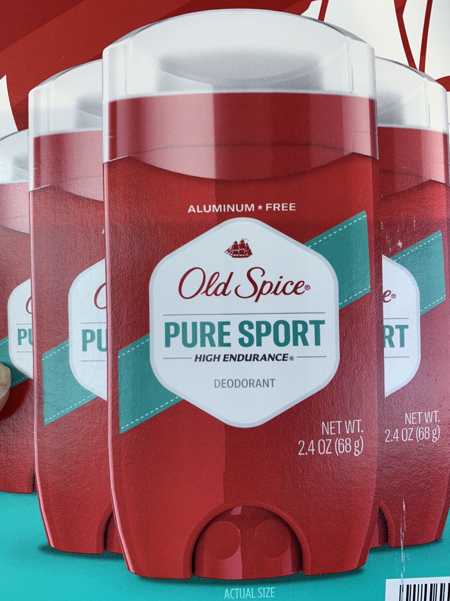 5 Old Spice Deodorant Pure Sport Net Weight 2.4oz High Endurance