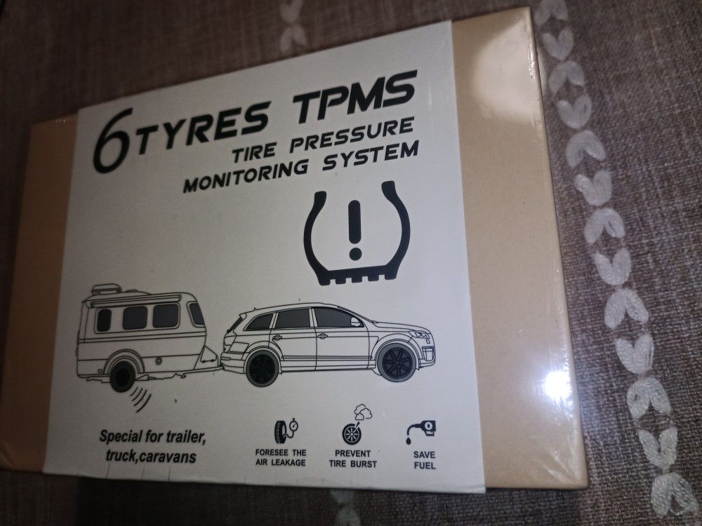 Solar-Powered Digital Tire Pressure Monitoring System(TPMS), 80ft Sensing Distance