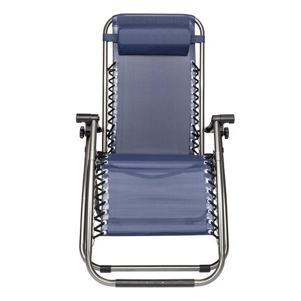 2pcs Plum Blossom Lock Portable Folding Chairs with Saucer Blue