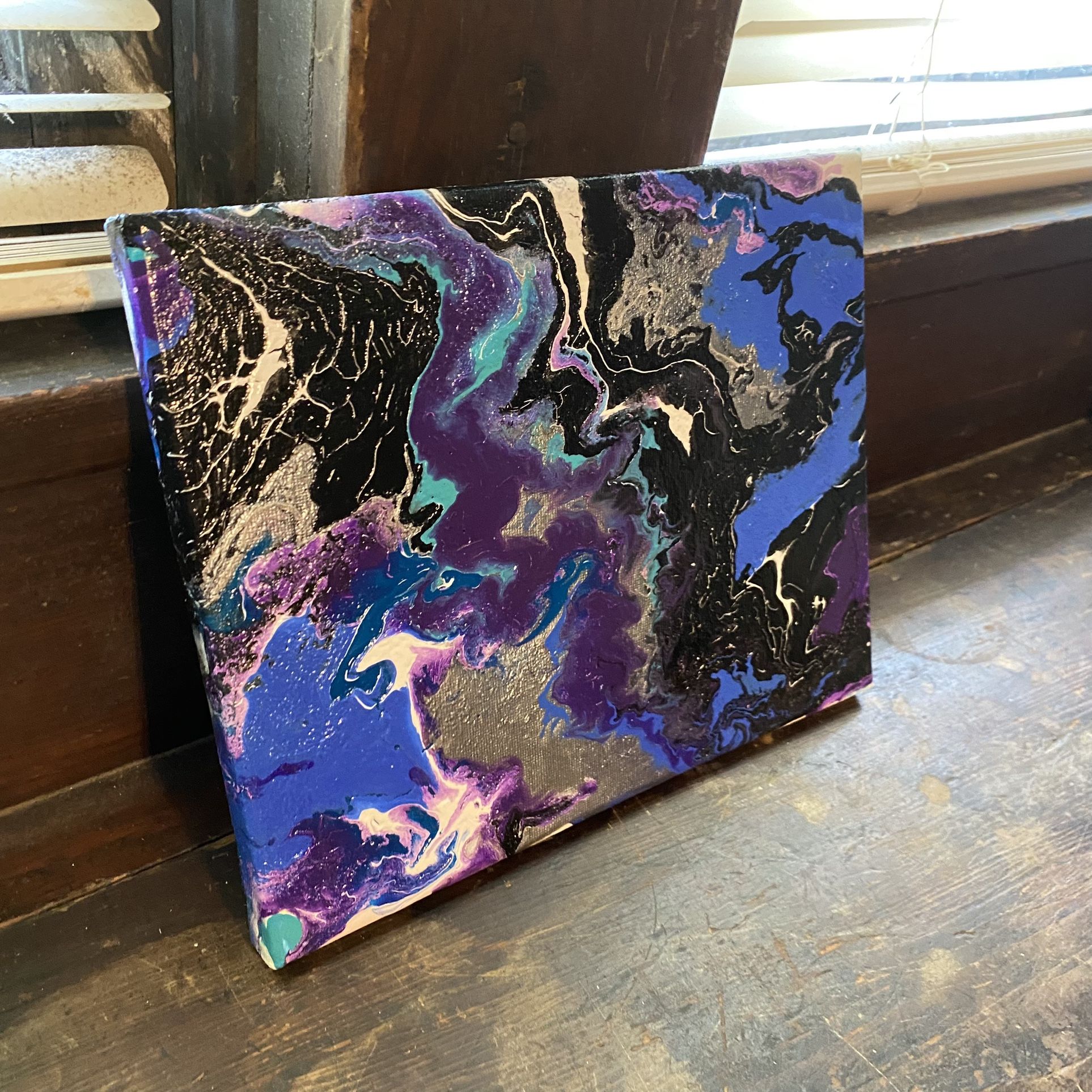 Handcrafted Marble Canvas Painting 12x16