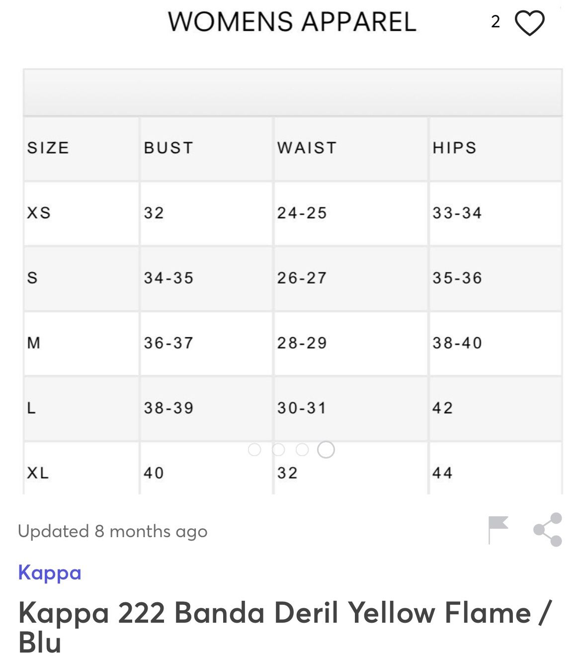 Women's Yellow Kappa 222 Banda Skin Leggings Size L