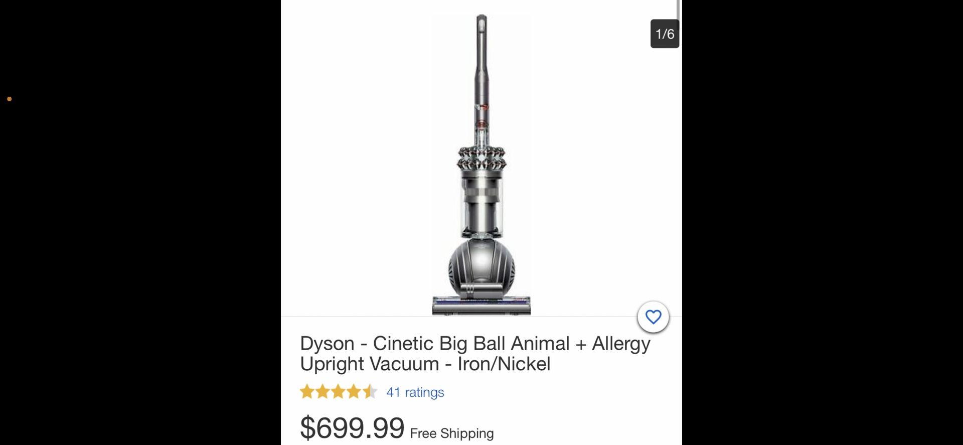 DYSON - CINETIC BIG BALL ANIMAL + ALLERGY UPRIGHT VACUUM - IRON/NICKE Sells For $700 On eBay