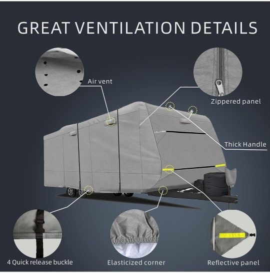 Lallker Travel Trailer RV Cover