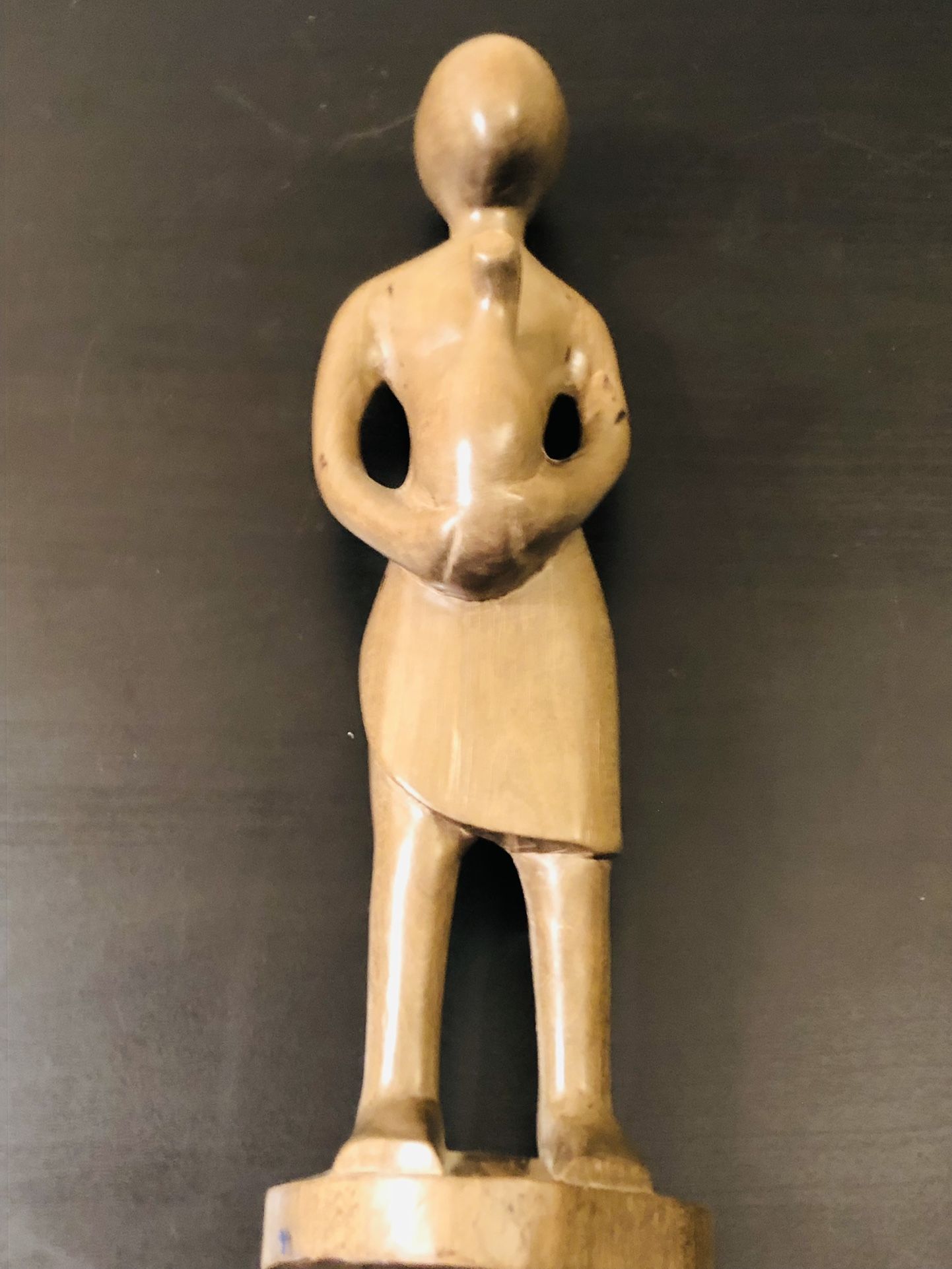 Vintage Hand Carved Wooden Figurine Status