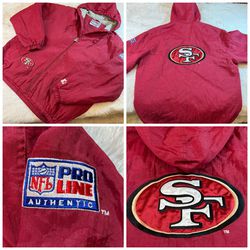 Vintage 90's Starter Pro Line San Francisco 49ers Parka Jacket  Thumbnail