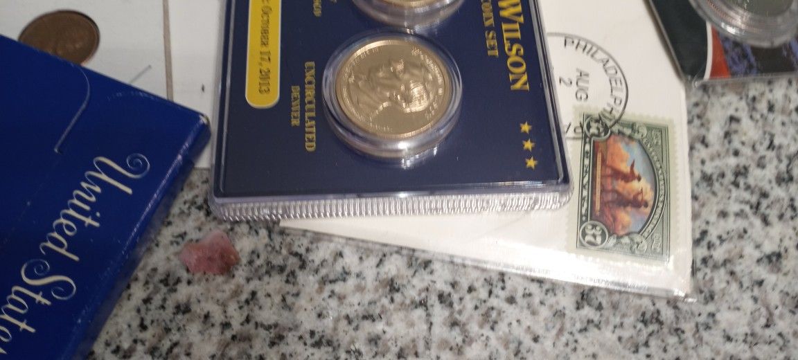 Coin Collection. Capped Bust Pennies Quarter Dime Us Silver error